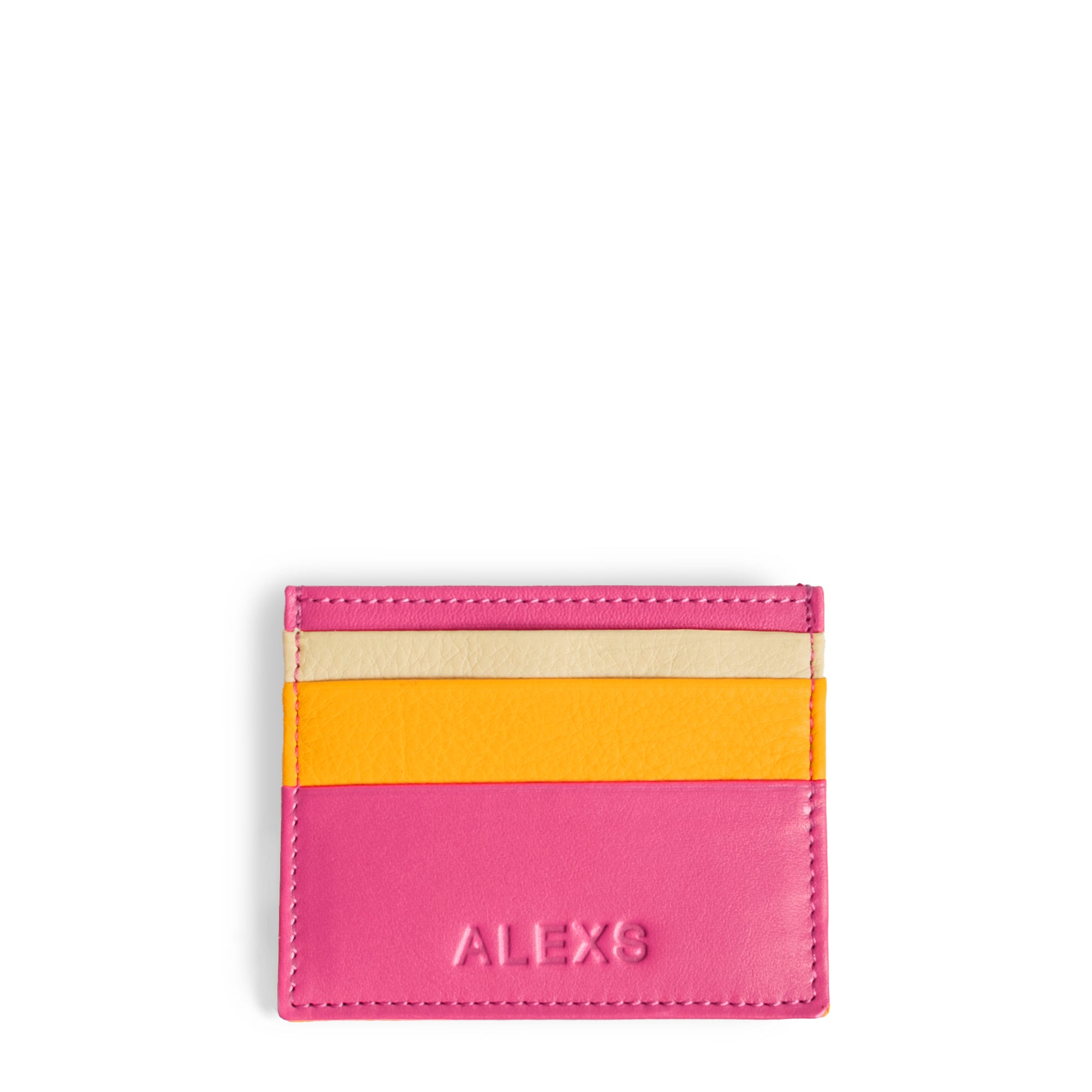 Tarjetero Piel rosa Combinación única