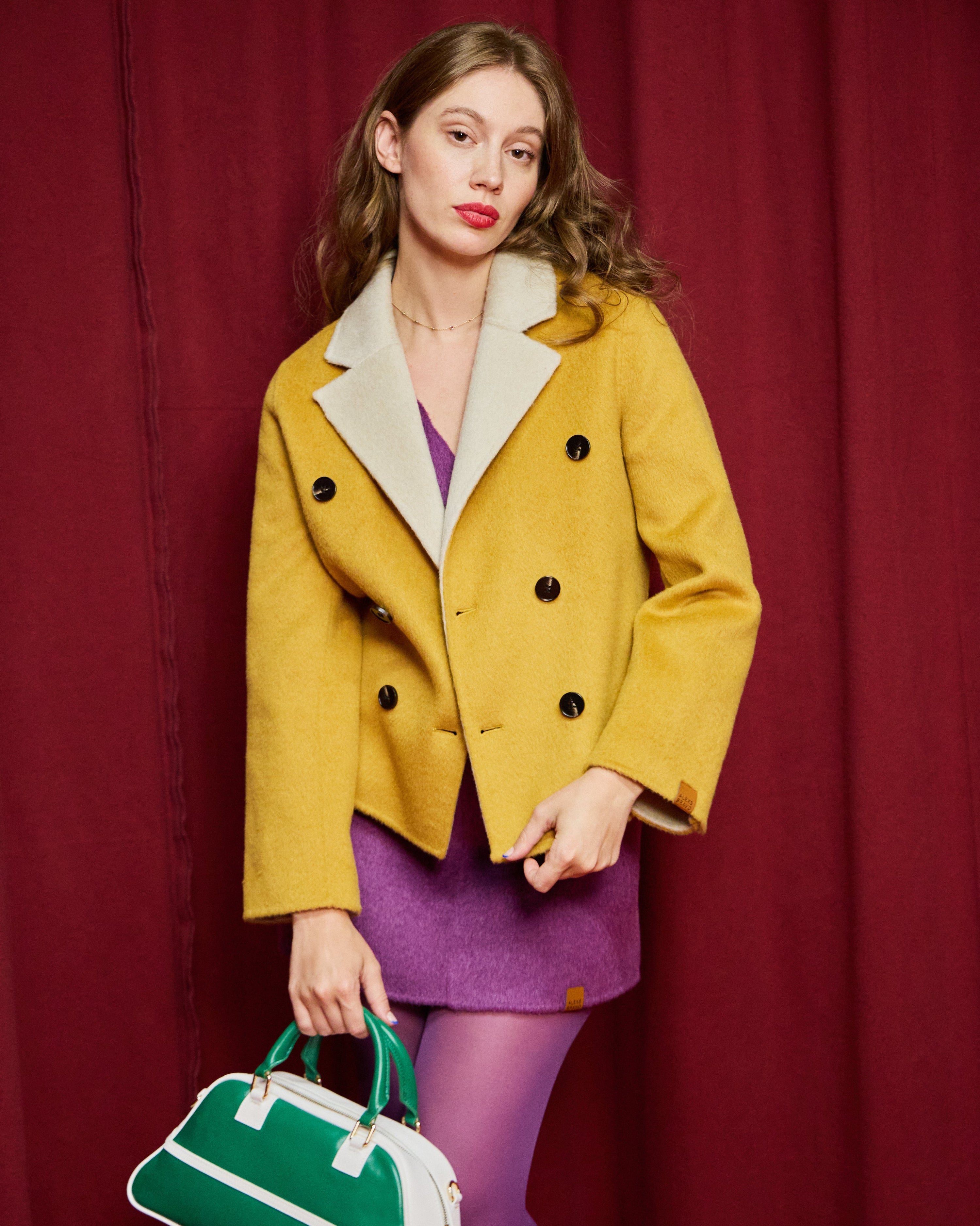 Reversible Hooded Coat Red / Mocha
