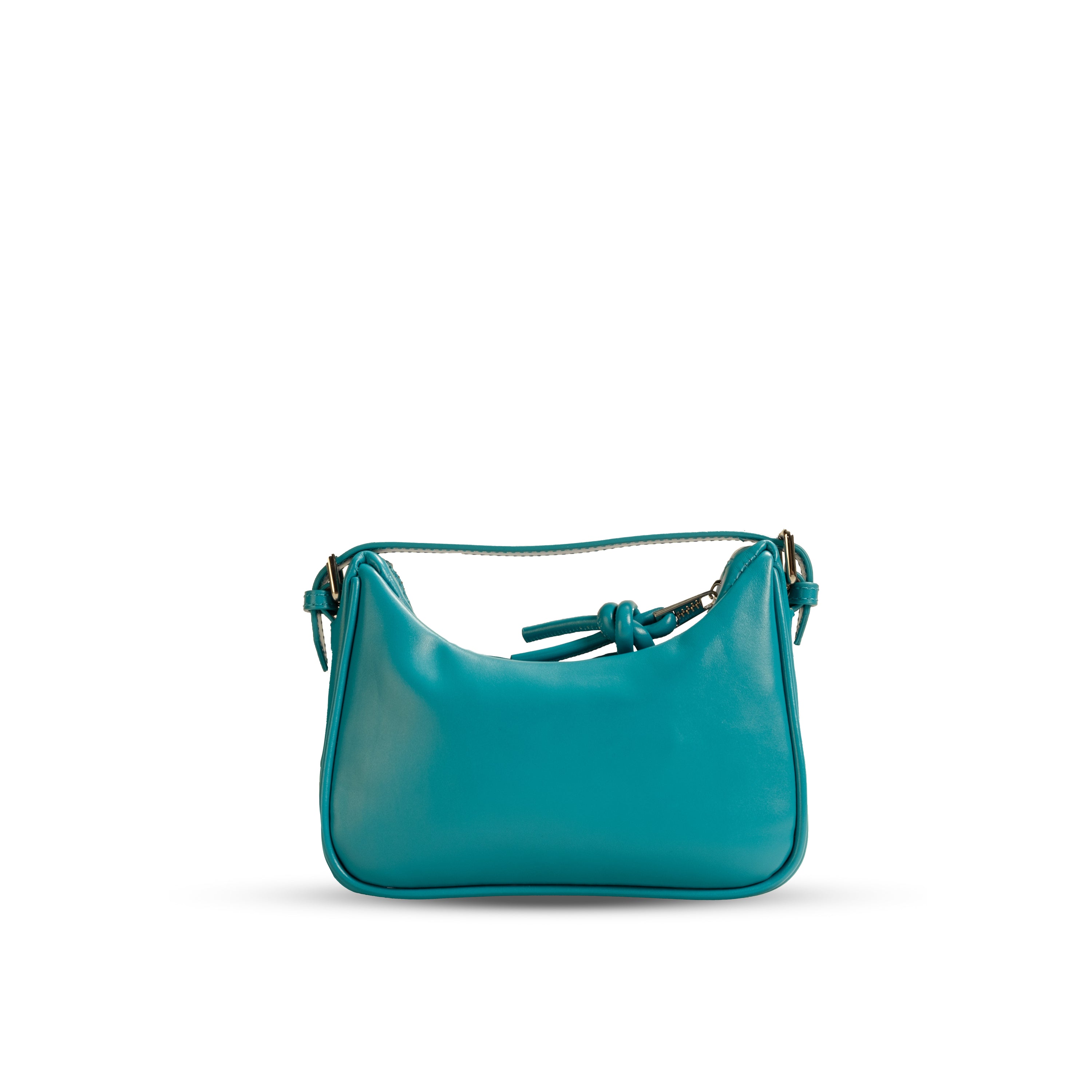 Bolso MINI Doble asa Piel azul cian