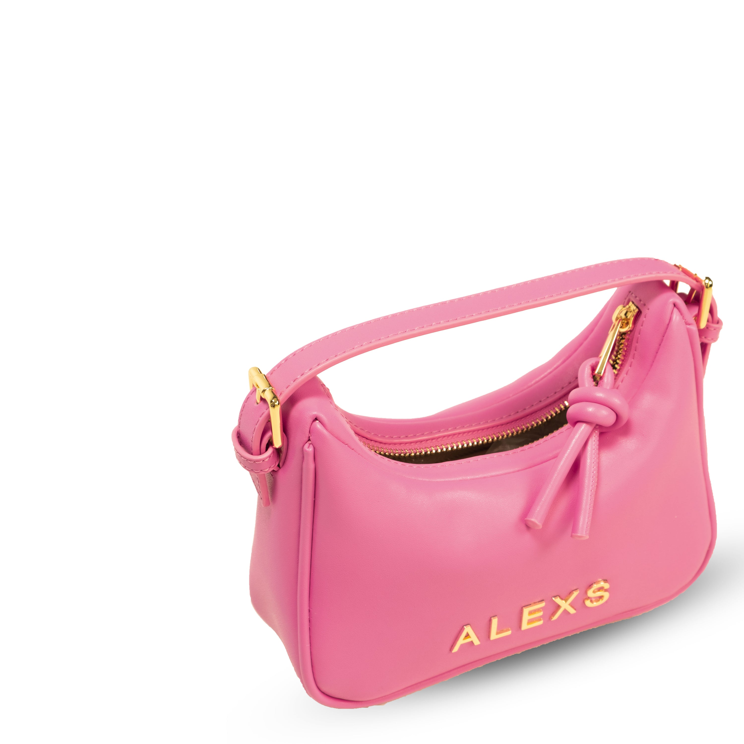 Bolso MINI Doble asa Piel rosa