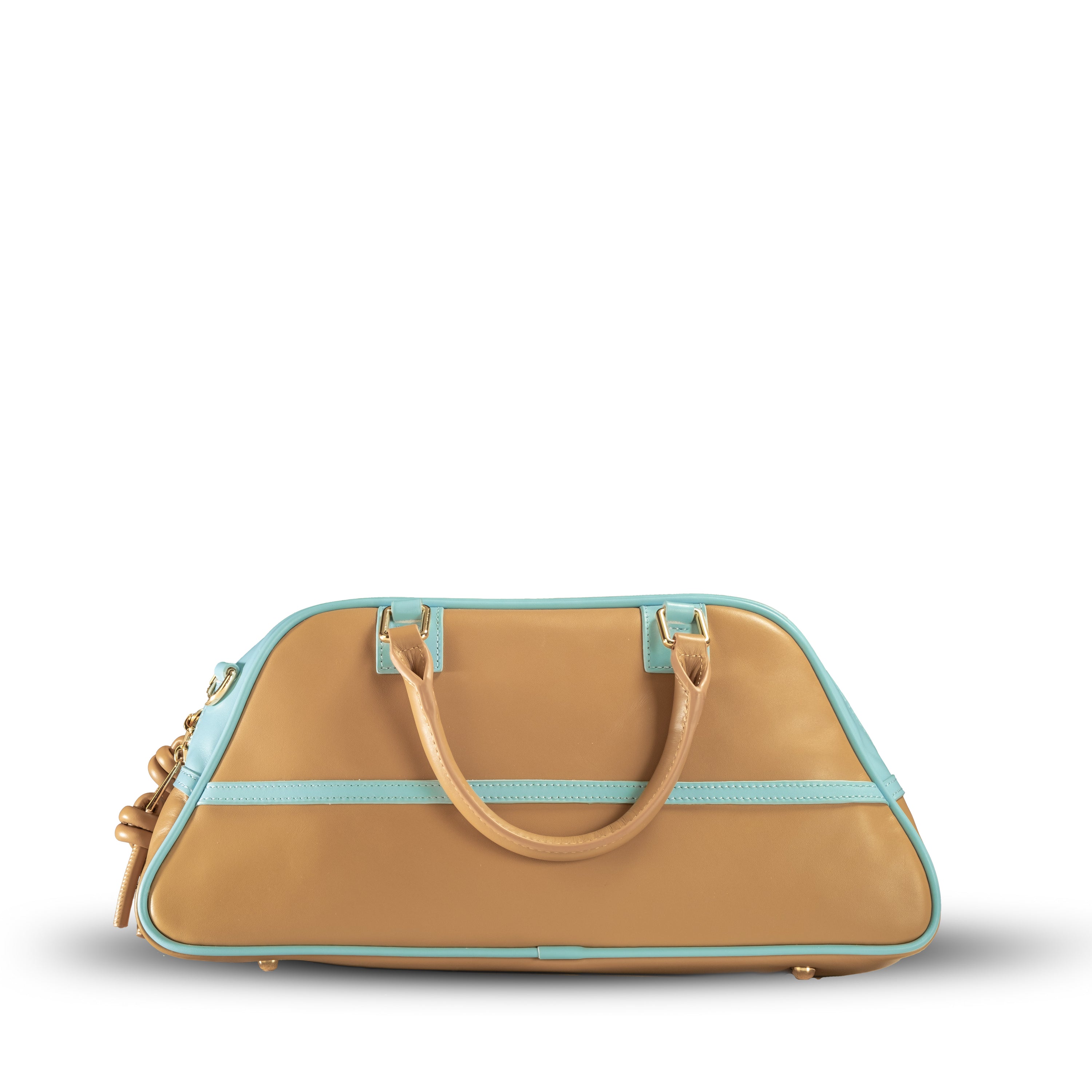 Bolso DEPORTIVO Piel Marrón / Azul claro