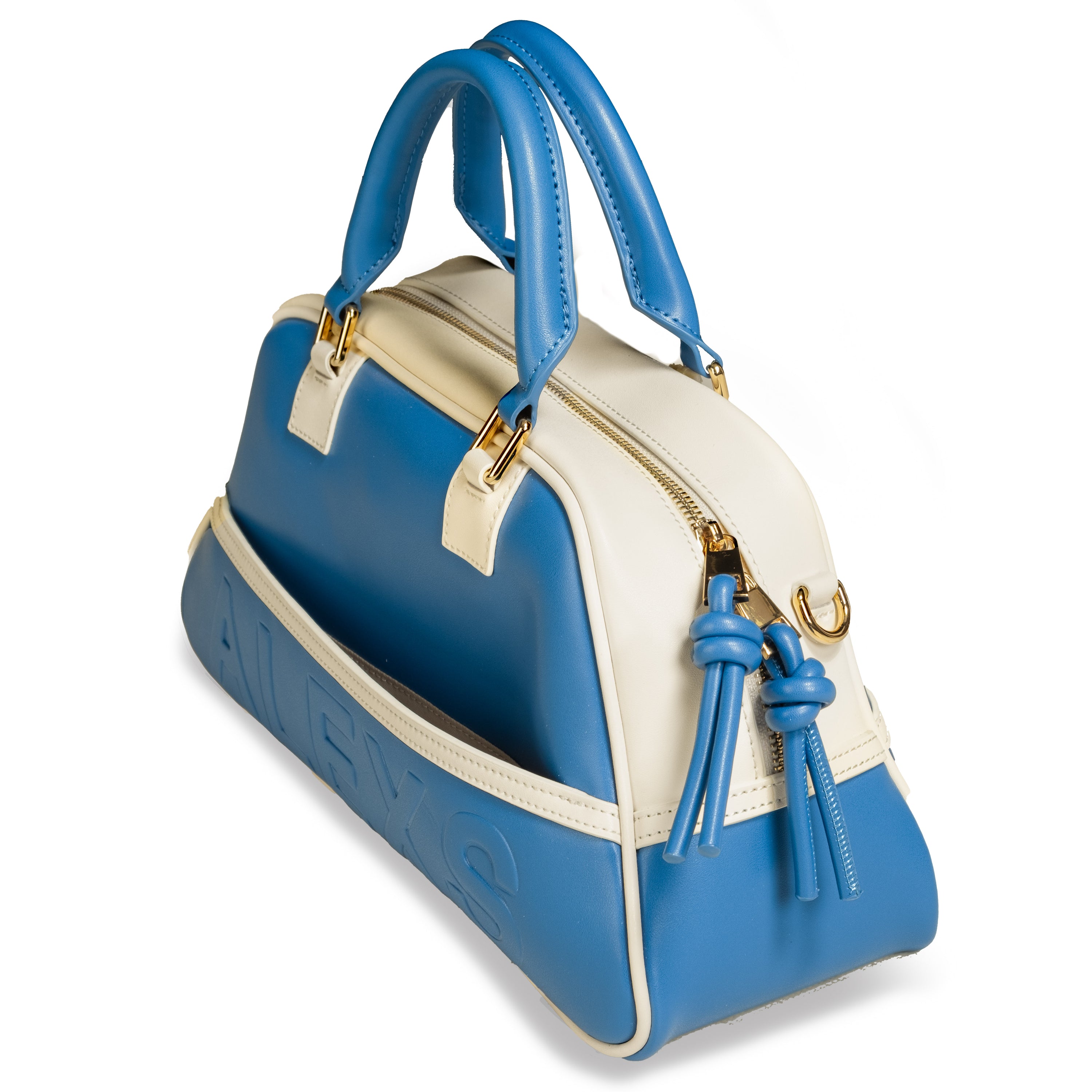 Bolso DEPORTIVO Piel Azul / Blanco