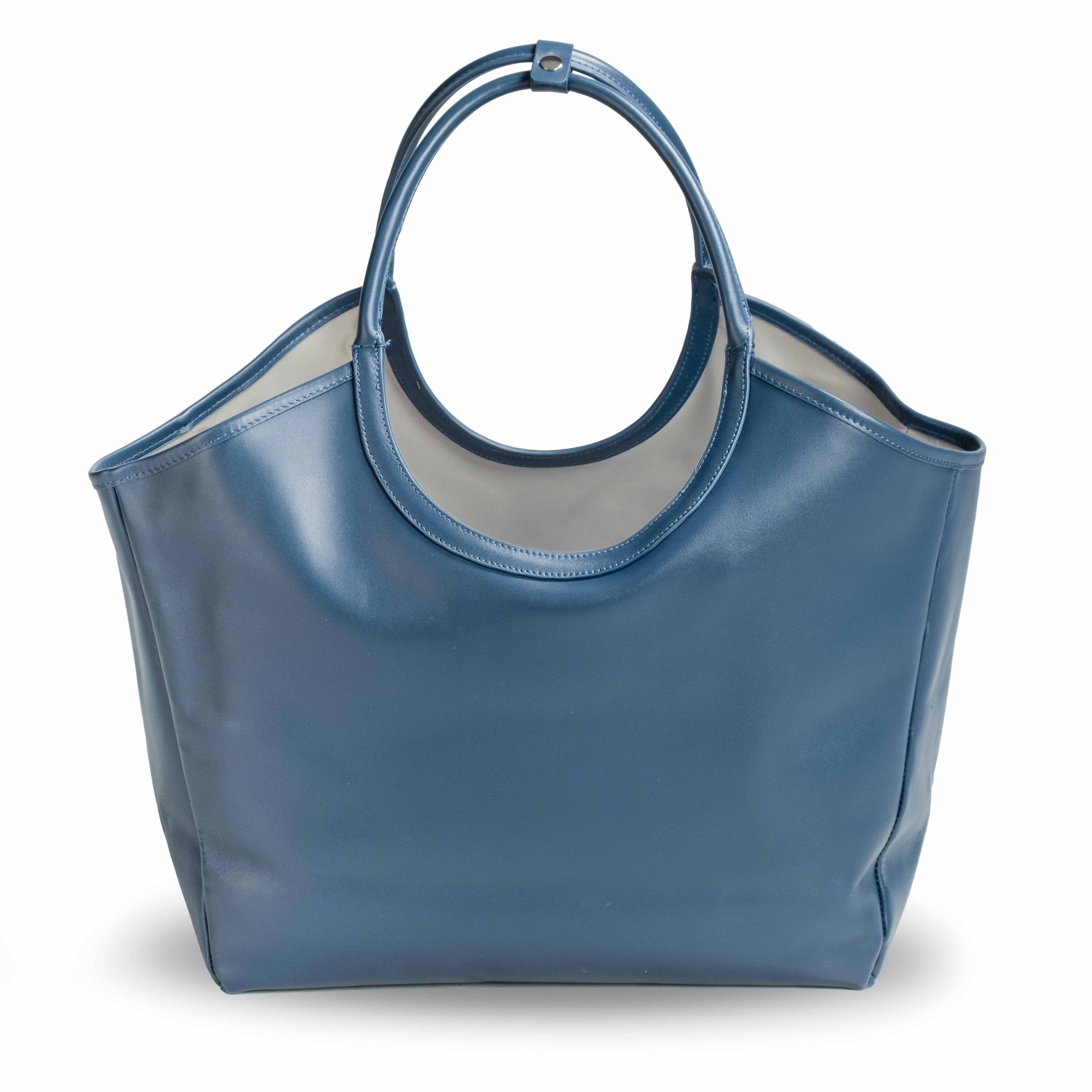 Bolso SHOPPER Piel azul marino LIGERO