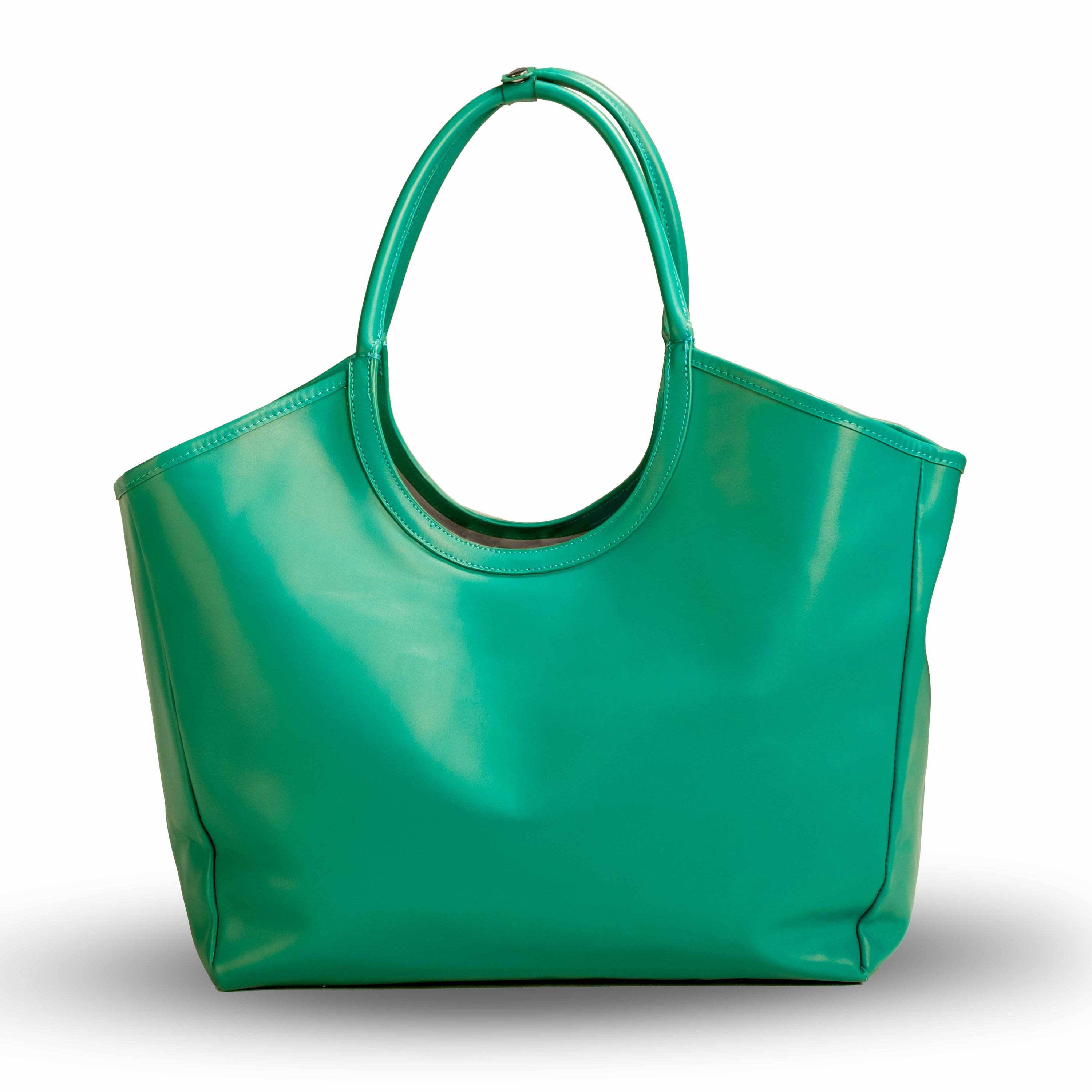 Bolso SHOPPER Piel aguamarina LIGERO
