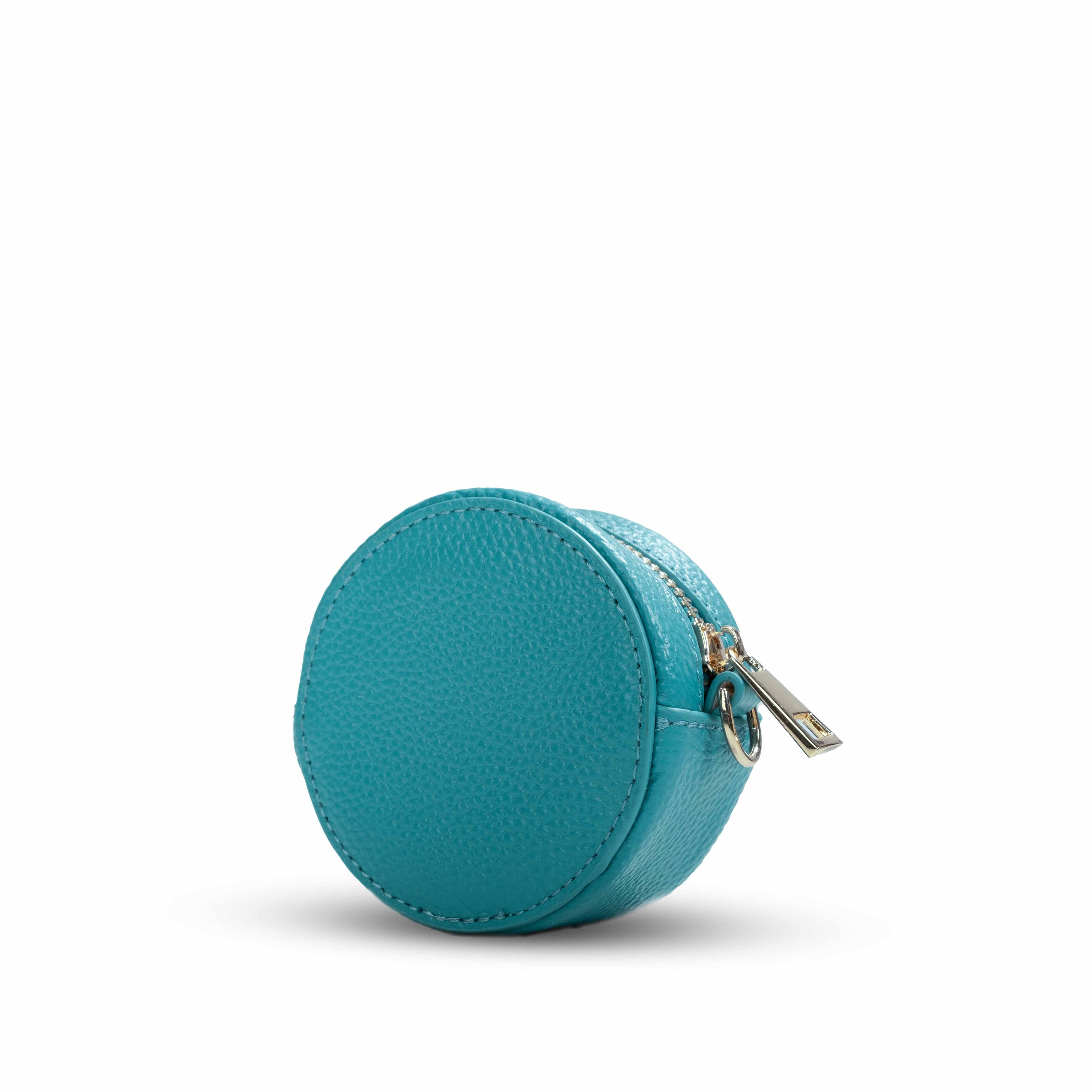 Bolsito MINIPOUCH Piel azul con cadena