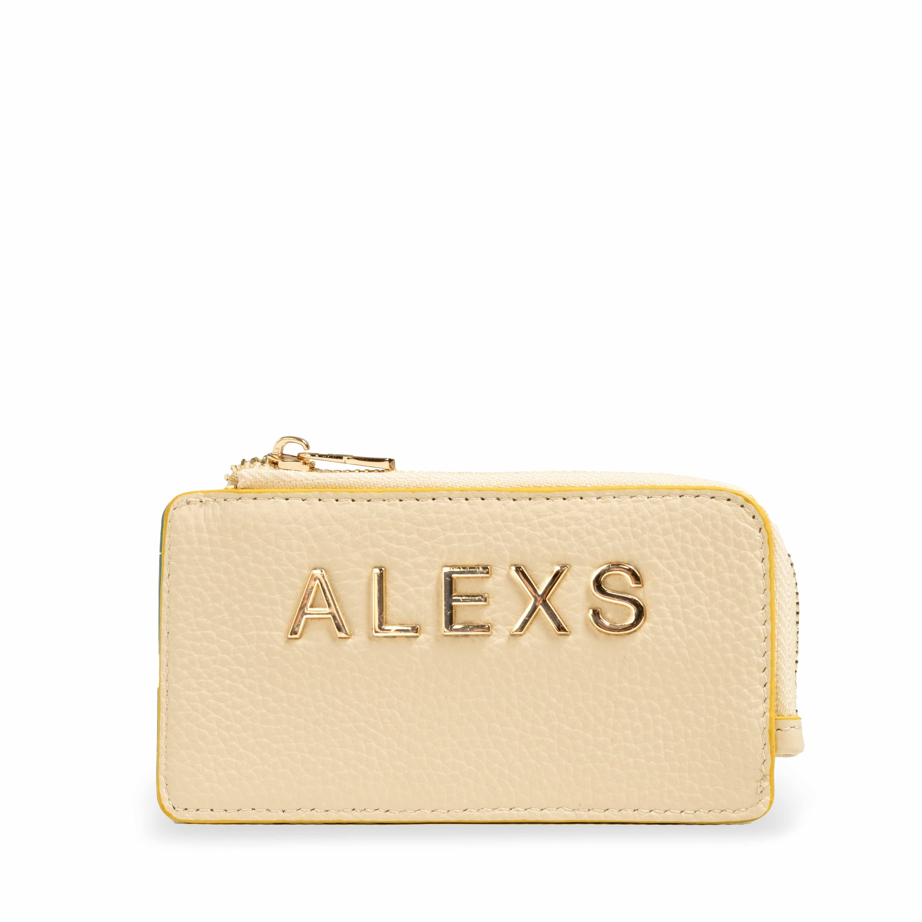 Tarjetero Monedero Piel beige