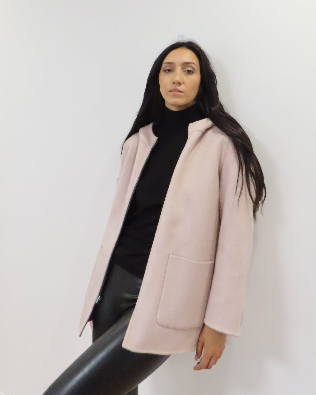 Reversible Hooded Coat Red / Mocha